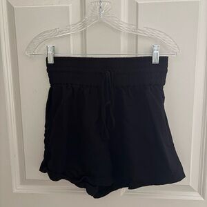 Elegant Black High Waist Women's Shorts